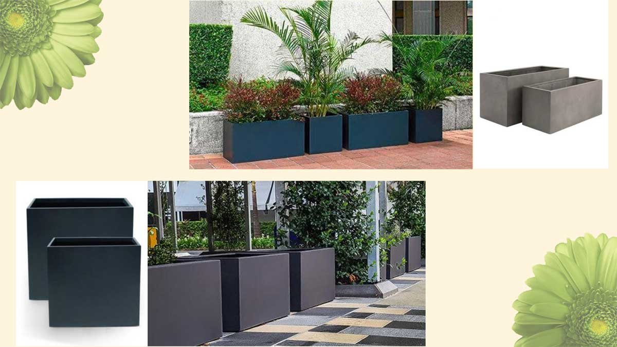 Cube and Square Garden Pots and Planter Boxes