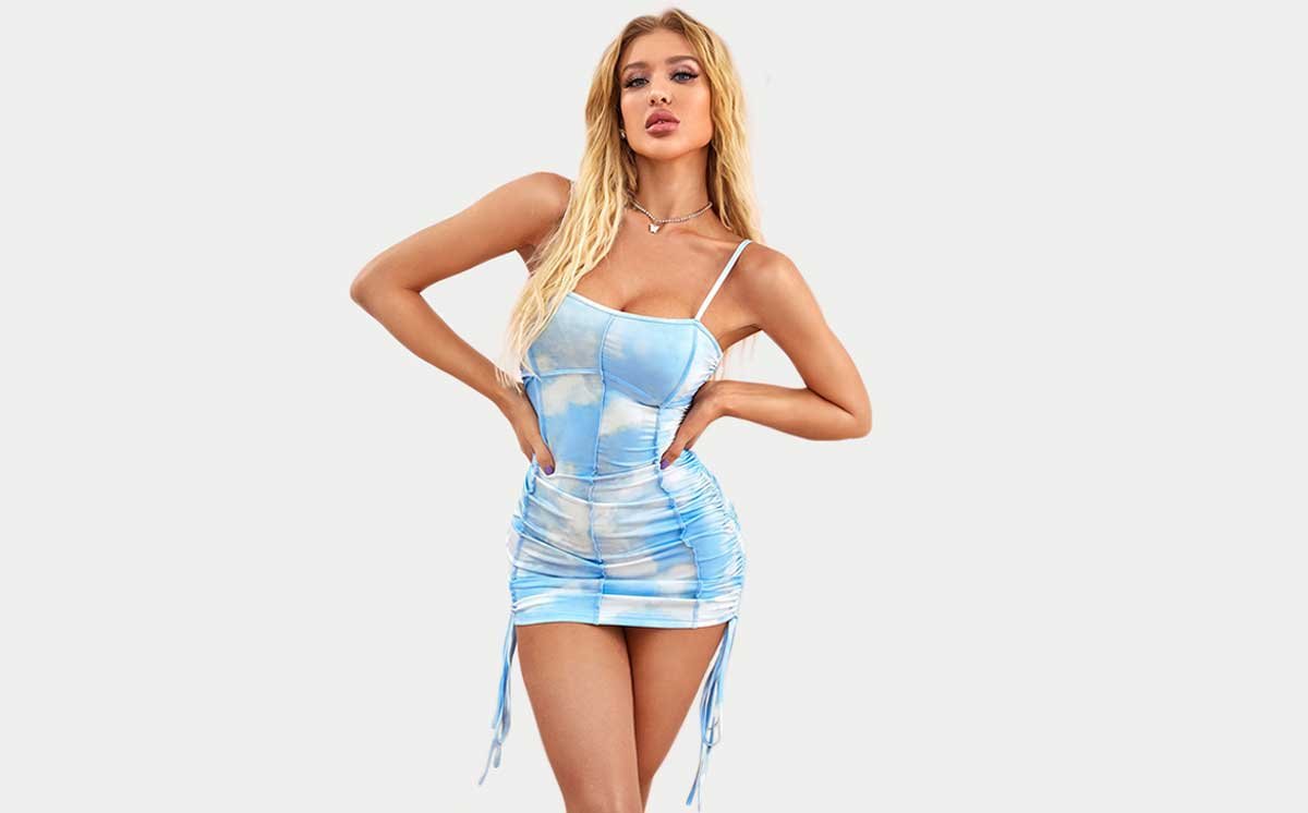 Tie-Dyed Bodycon Cami Dress