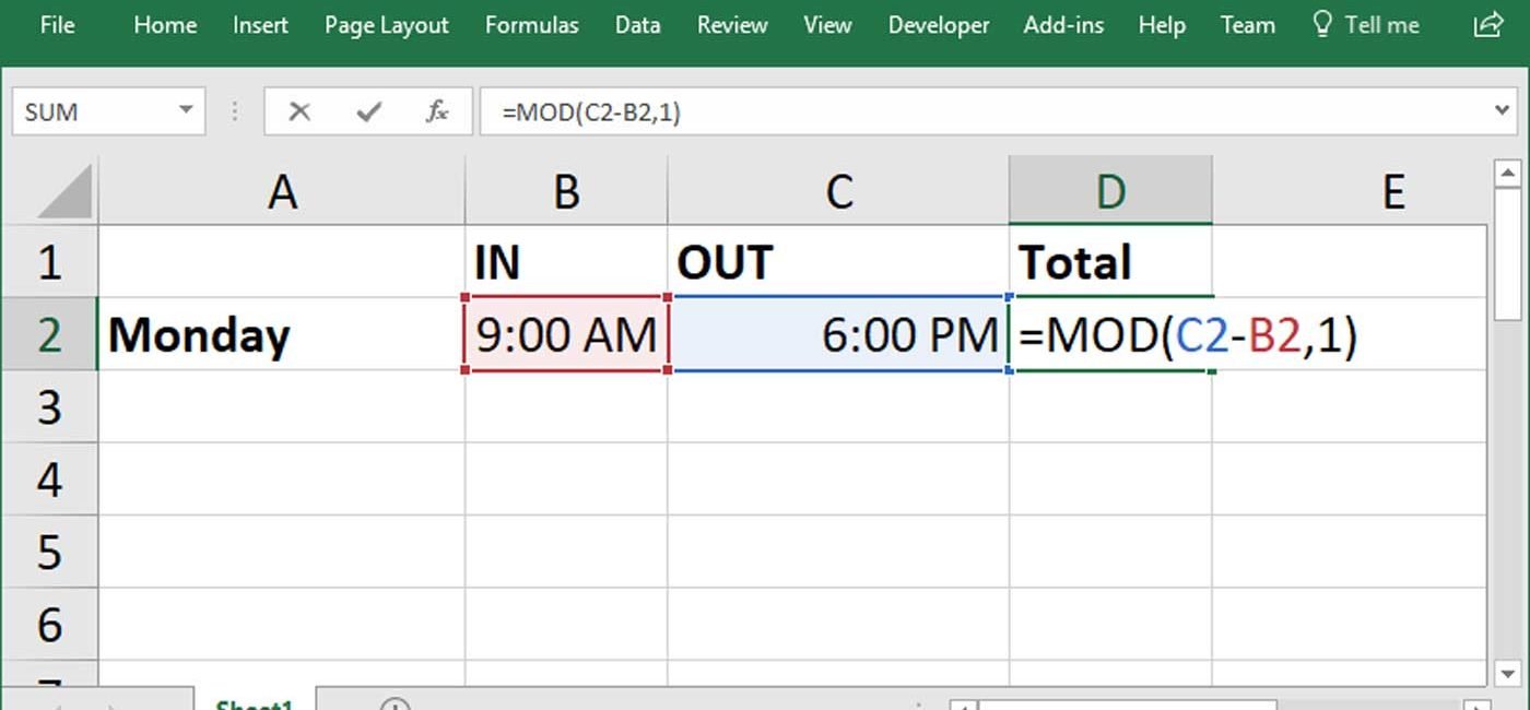 Create a Formula in Excel