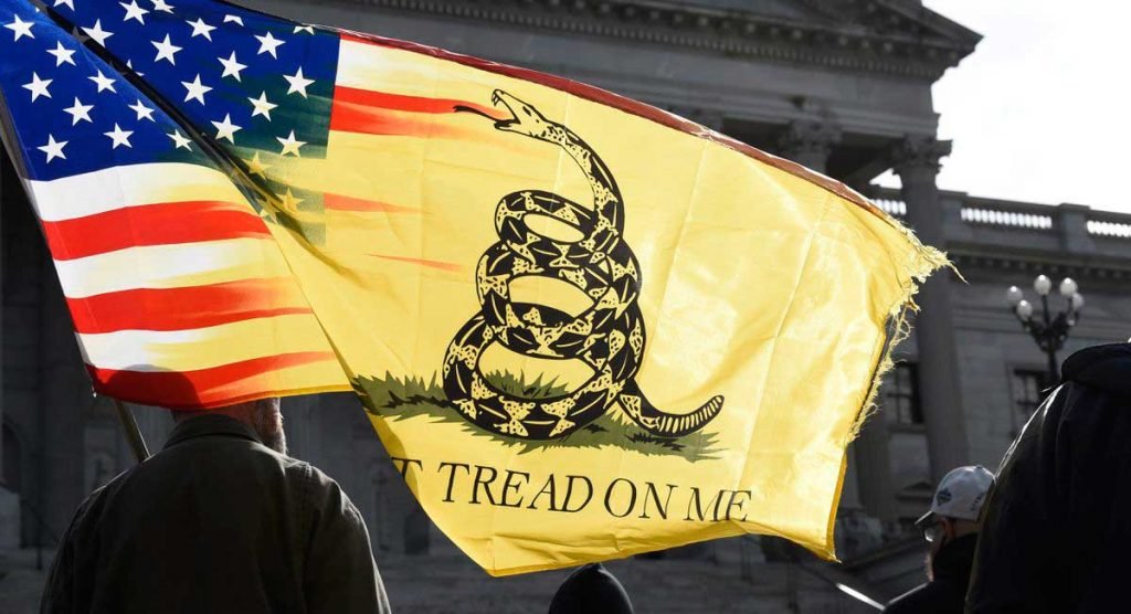 Flying Gadsden Flags